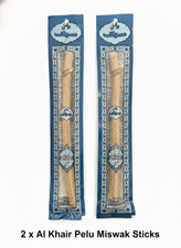 2 Al Khair Peelu Miswak Stick Natural Toothbrush, Sewak Miswak Sticks for Teeth