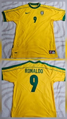 maillot de foot vintage Ronaldo Brésil 98 Taille XXL - Photo 1/4