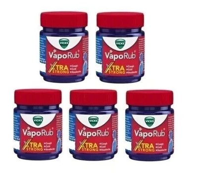 5 X Vicks VapoRub Xtra Strong for Cough, Cold, - 25ml