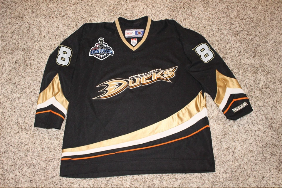 CAMISETA TEEMU SELANNE 2007 CCM ANAHEIM DUCKS STANLEY CUP XL MIC cosida de colección Foto 2 de 3