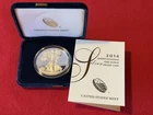 1oz-2014 W American Eagle Walking Liberty 99.9 Fine Silver Proof Coin W/COA