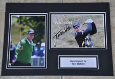 Tom Watson Signed A4 Presentation The Open US Masters Golf With COA