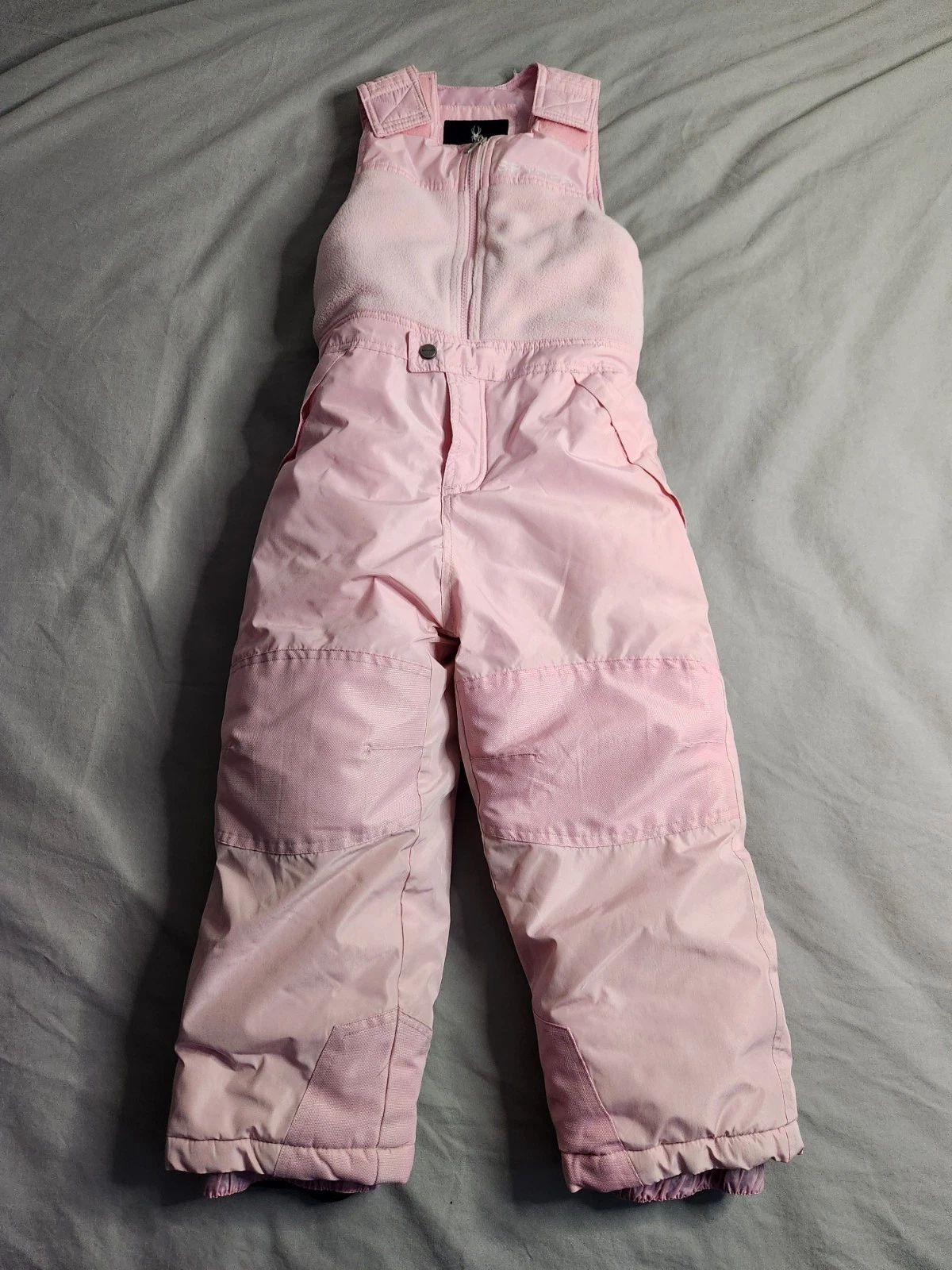 Spyder Snow Bibs Overalls Youth Size 6 Pink Insulated Winter Outdoors Play NEW