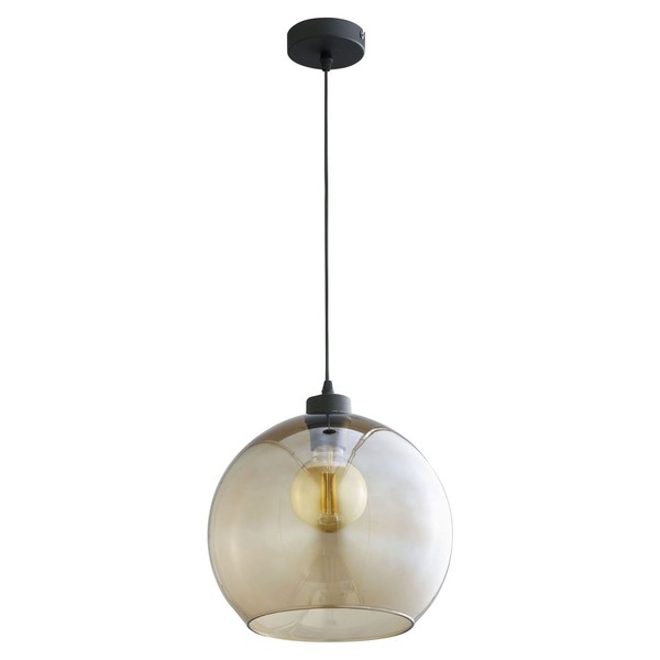 HäNgelampe Rauchglas Rund Kugel Ø 30 Cm E27 Verstellbar Esstisch Pendelleuchte-image