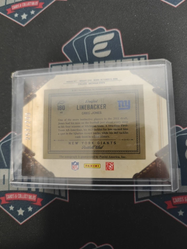 2011 TIMELESS TREASURES #160 GREG JONES AUTO RC 272/299 - Image 2 of 2