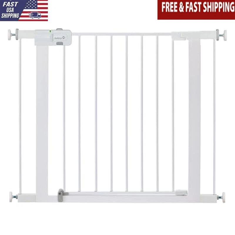 Walk Thru Baby Gate 29-38 Inch Adjustable Pressure Mount SecureTech Indicator US