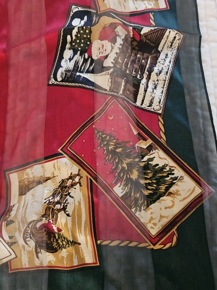 Bufanda de Navidad de seda Lauren de Ralph Lauren de colección Foto 3 de 4