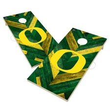 Cornhole Board Set Oregon Ducks Herringbone Design Regulation Size UV Print