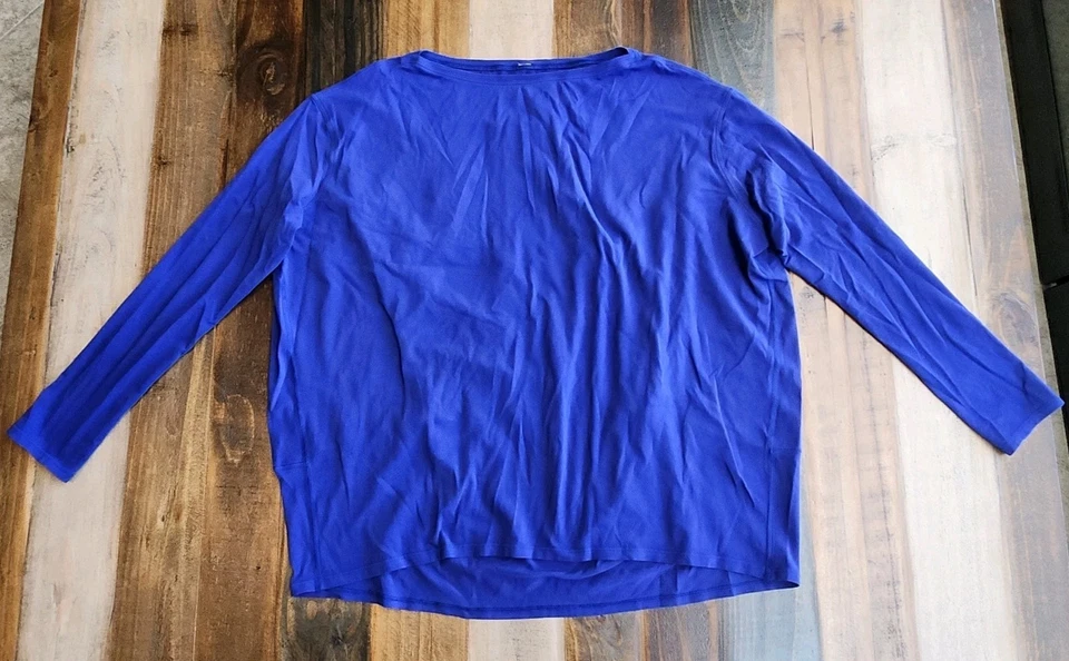 Lululemon Back In Action Long Sleeve Shirt Psychic Blue Size 8 - Image 2 of 4