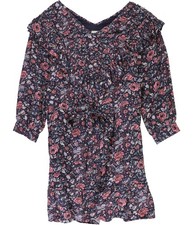 Rebecca Taylor Womens Floral Print Ruffled Dress