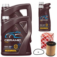 MotoröL Set Mannol 5W-30 Ceramic API 12 Liter + ÖLfilter FüR Mercedes Sprinter