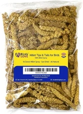 Birds LOVE Natural & Healthy Tips and Tails Millet for All Birds Parrots 1lb