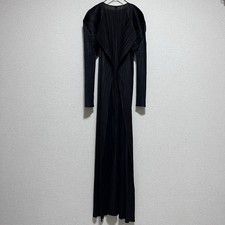 pleats please issey miyake cardigan long black