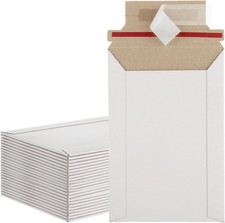 FVIEXE 100 Pack 4.5x6.5 Inch Rigid Mailers, Self Seal Photo 4x6 Inch, White