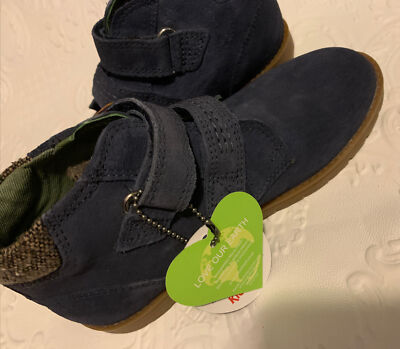 New Unisex Kickers Kids Suede /Blue  Size  1/33uk