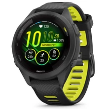 Garmin Forerunner 265S GPS Running Smartwatch AMOLED Display Black Amp Yellow