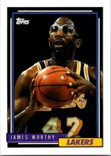 1992-93 Topps James Worthy #255 Los Angeles Lakers Basketball Card Hall of Famer