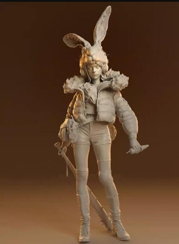 Anime Rabbit Girl 1/6 Unpainted GK Models Unassembled Figures Resin Garage Kits - Picture 2 of 3