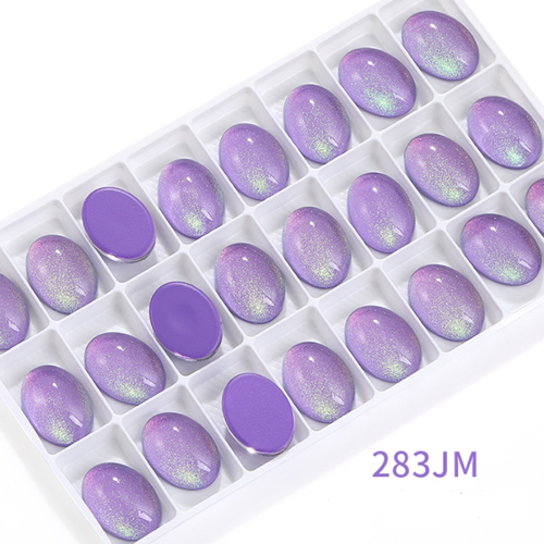 24 piezas 13x18 mm Ovalado Espalda Plana Aurora Mocha Vidrio Piedra Hágalo Usted Mismo Joyería - Imagen 7 de 19