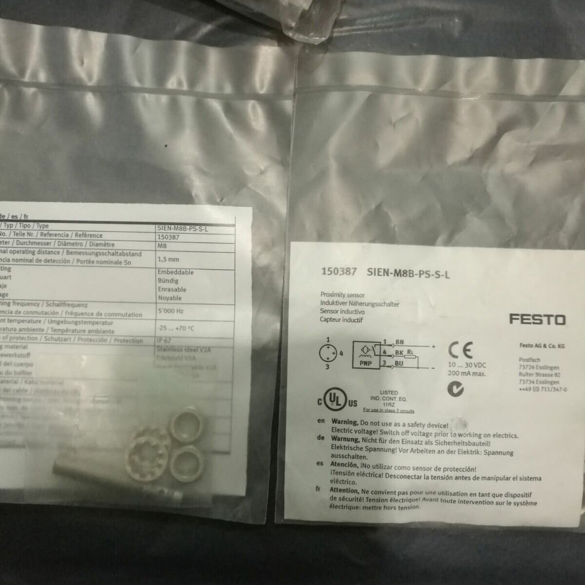 ONE NEW Festo SIEN-M8B-PS-S-L 150387 Proximity Switch