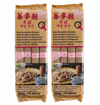 Doppelpack CHUNSI Soba Nudeln mit Buchweizen (2x 300g) | Soba Buckwheat Noodles