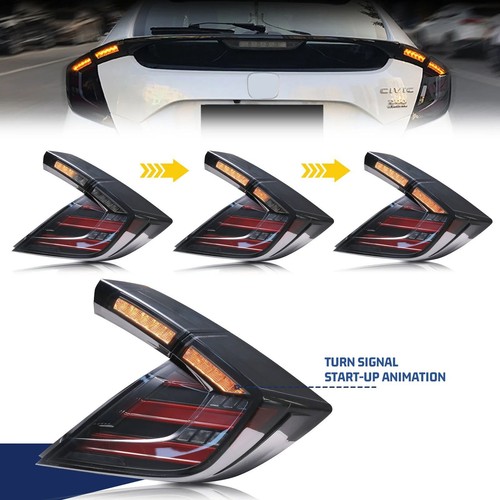 For Honda Civic Hatchback FK7 FK8 Type-R 2016-2020 Rear Assembly LED Tail Lights - Picture 10 of 10