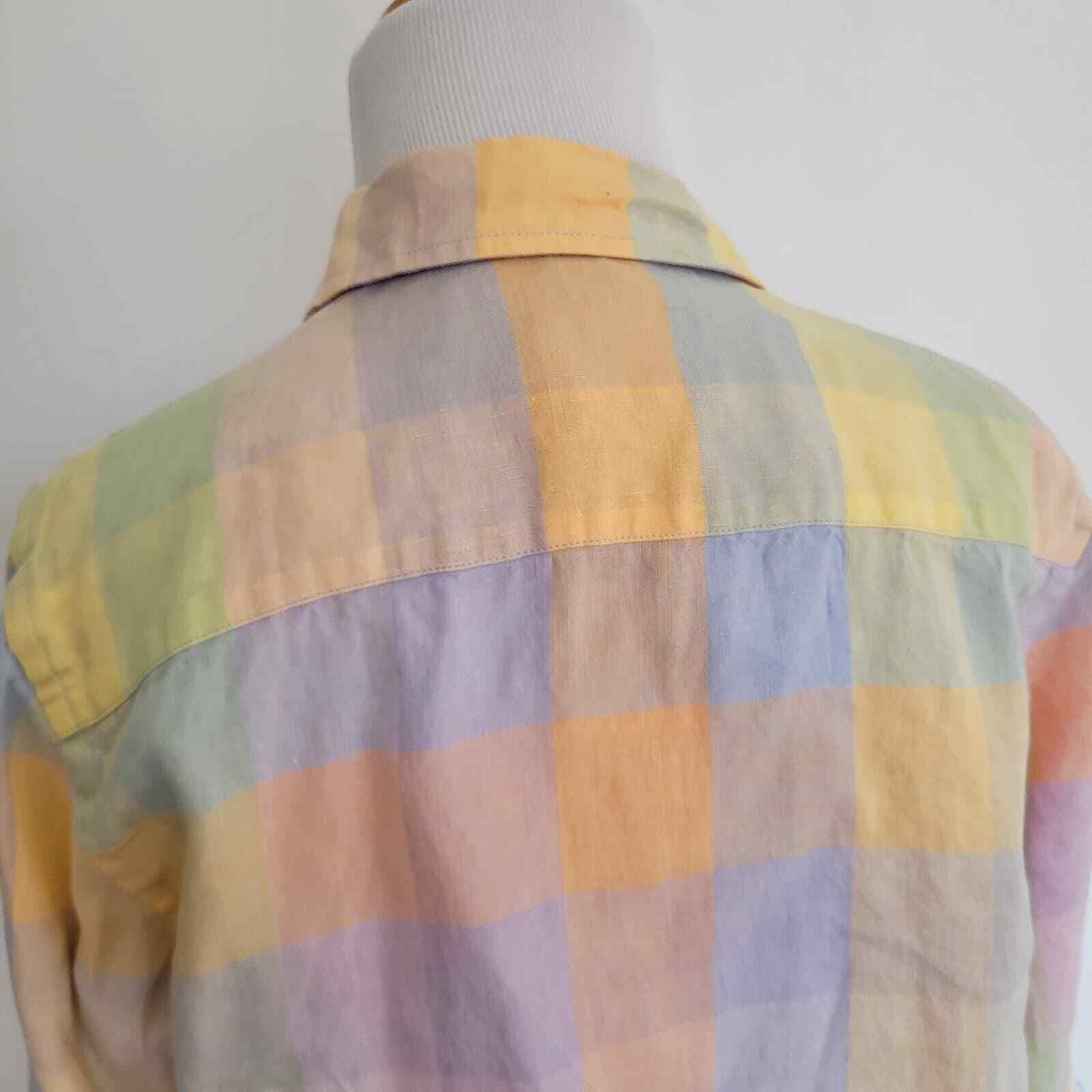 Lauren Ralph Lauren Linen Button Front Shirt Past… - image 7