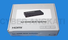 MAPLIN 3 WAY 4K HDMI SWITCH - NEW -  N68DV -  RRP= £59.99 
