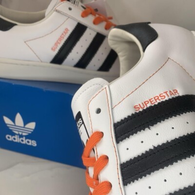 BNIB Premium White Leather Adidas Superstar UK9 EU43.33 CM27.5 US9.5