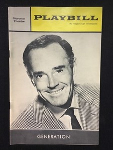 January 1966 Vol. 3 No. 1 Playbill Henry Fonda in Generation at Morosco Theatre