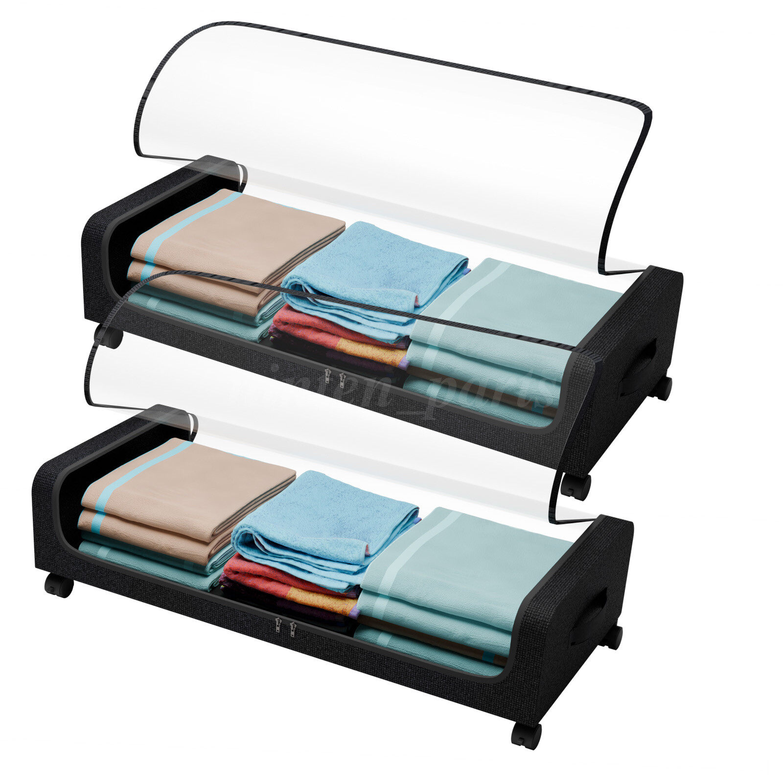 Under Bed Storage Organizer with Drawers – Space-Saving Mattress Bag for Clothes, Toys, Shoes, and More – Durable Fabric Bins for Bedroom Organization-image