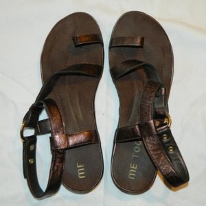 copper strappy sandals