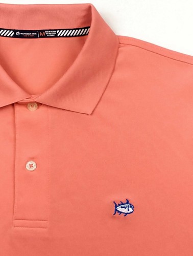 SOUTHERN TIDE Mens SkipJACK PERFORMANCE Premium POLO Shirt GEORGIA PEACH SMALL - 第 8/10 張圖片