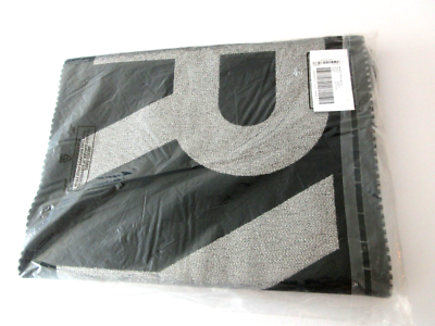 NEW Burberry Metallic Logo Jacquard Wool Blend Football Scarf in