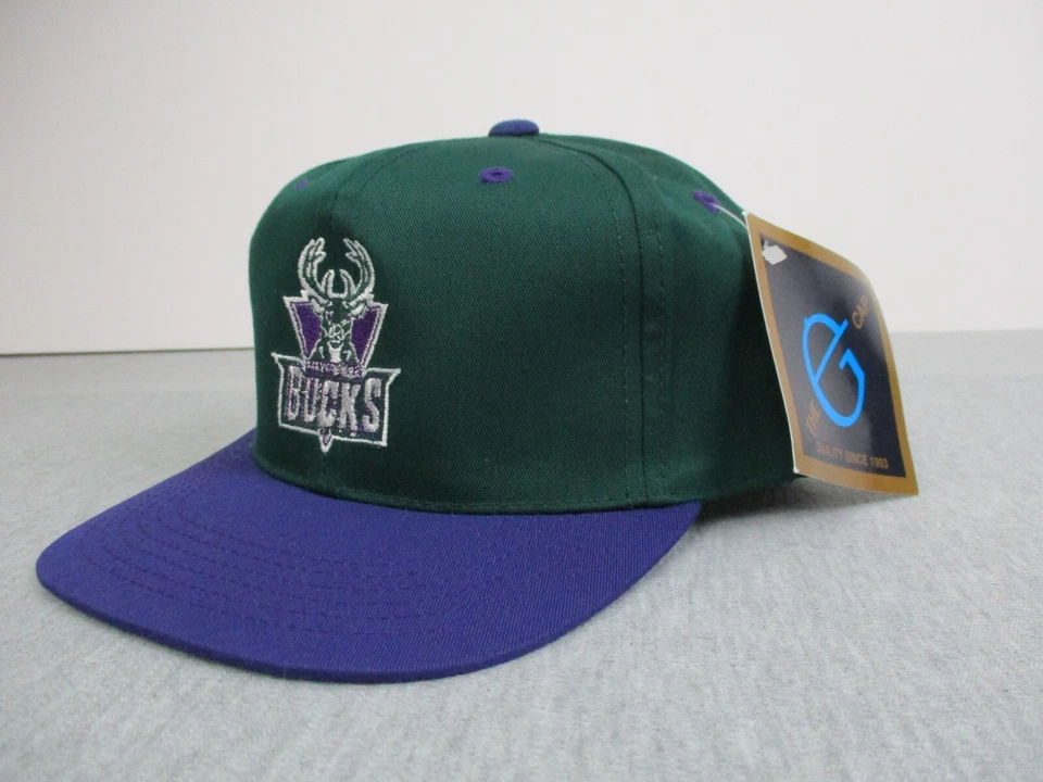 DE COLECCIÓN Milwaukee Bucks Sombrero Snapback Niños Verde Púrpura Logo NBA Gorra 90 G Youngan Foto 2 de 4