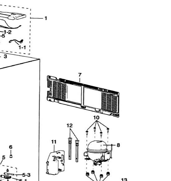 Samsung Refrigerator Compressor Access Panel (DA97-07835A