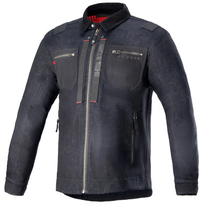 Alpinestars - AS-DSL Toshio Denim Motorrad Overshirt - Rinse Blue/Black