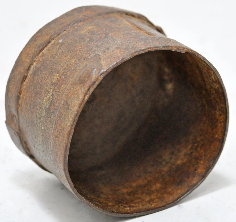 Антикварный железный горшок для измерения зерна оригинальный старый ручной работы - Изображение 4 из 4