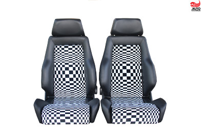 2 Recaro Specialist LS Leder Porsche Pasha Stoff neu bezogen Sitz Sportsitz 