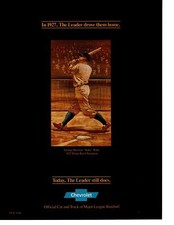 1986 Chevrolet George Herman Babe Ruth 1927 Home Run Champion GM Motors Print Ad