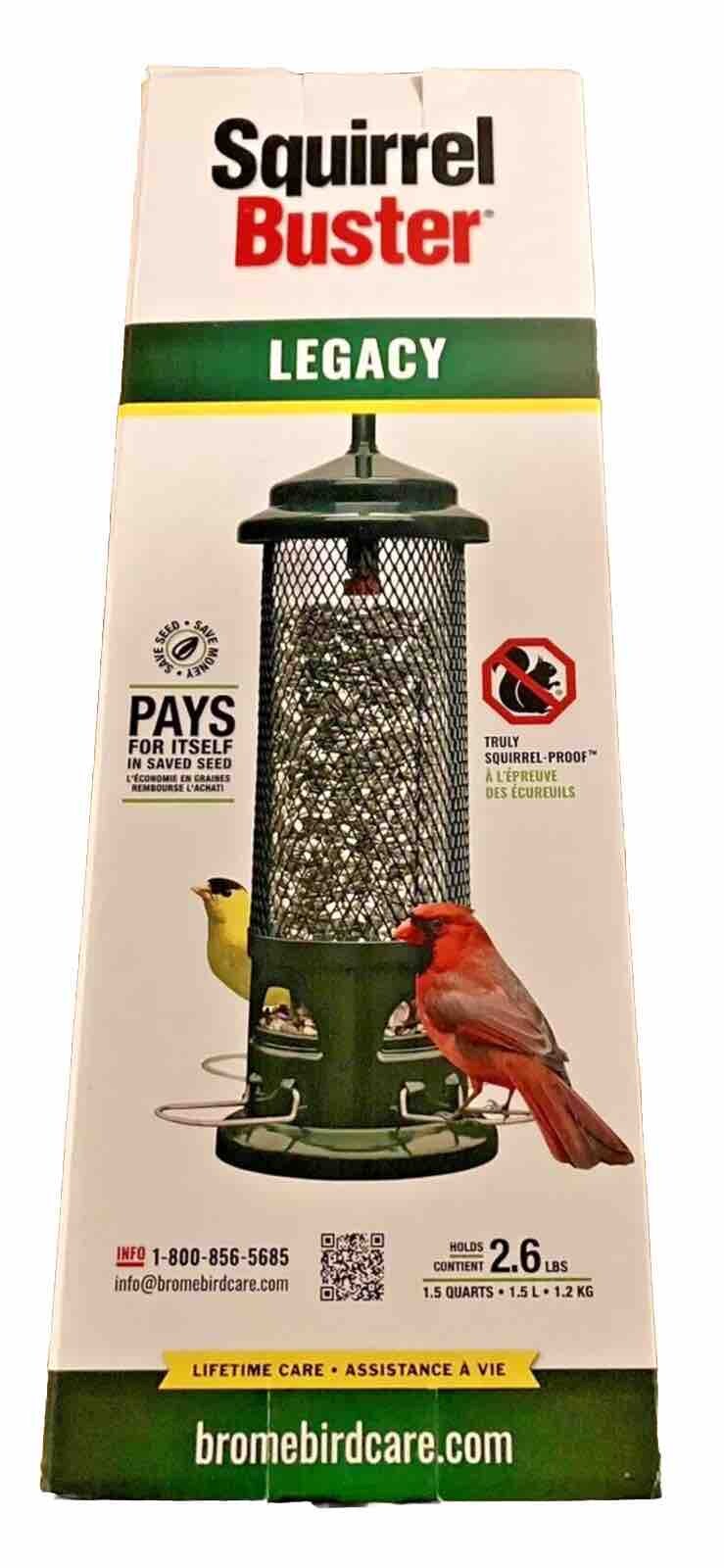 Squirrel Buster Legacy Squirrelproof Bird Feeder w/4 Metal Perches, 2.