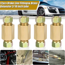 12 Piece 3/16" brake line (3/8-24 Inverted) Brake Line Fittings & Brass Unions