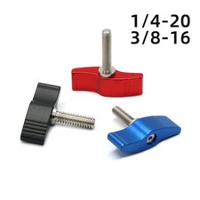 UNC3/8 1/4 Thumb Screw Double Wing Knob Head Hand Grip Bolt Aluminum  Stainless