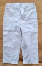 NEW Capri Croft  Barrow SIZE 10 Relaxed Fit Women White Pants Mid Rise Stretch