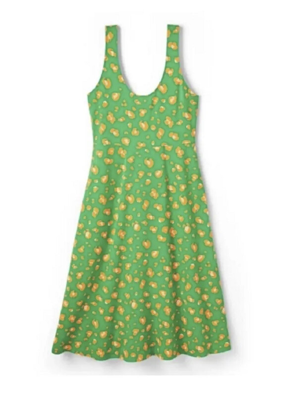 tabitha brown green dress Tabitha Brown x Target Collab Midi Dress SIZE XS Green Leopard Print A-Line