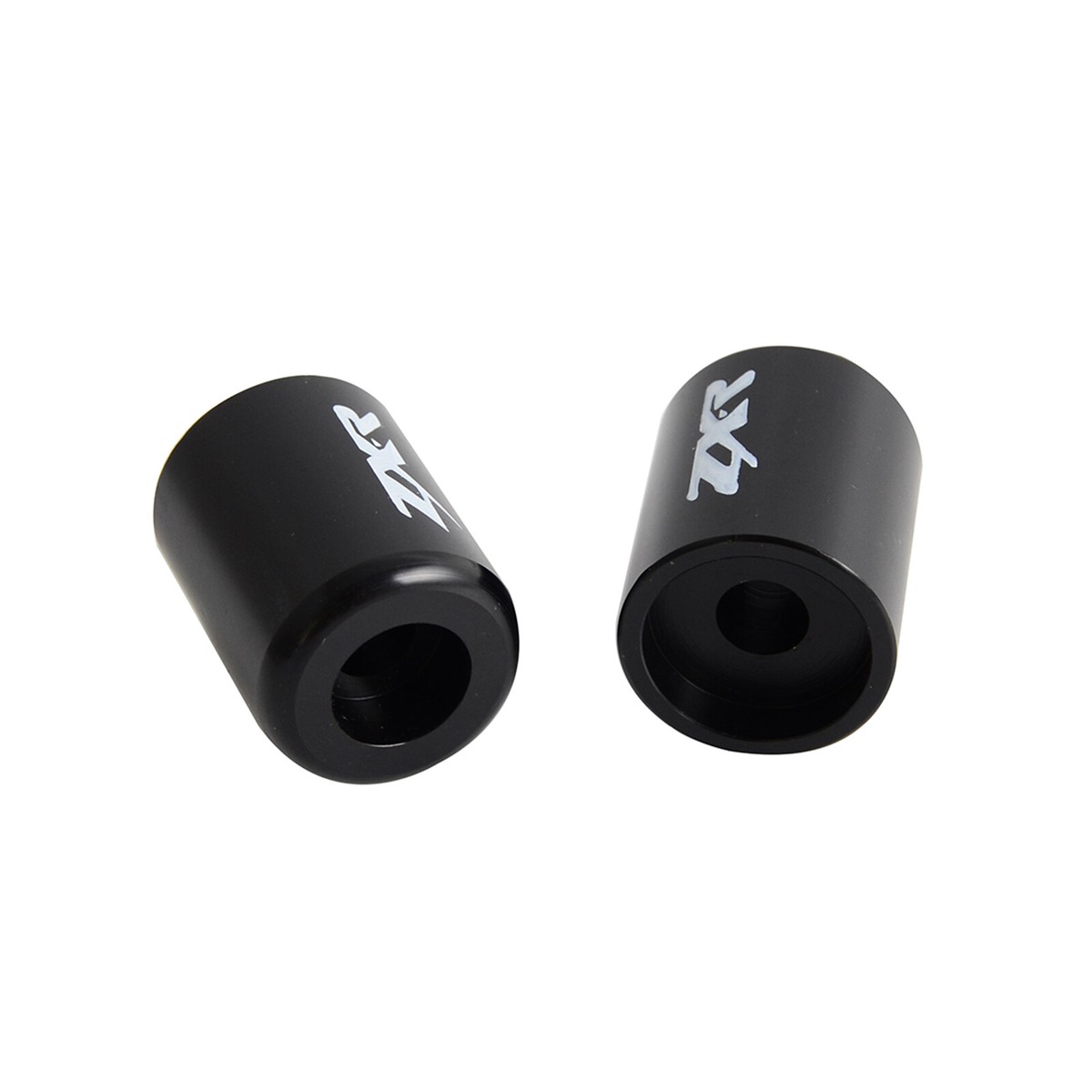 帽子 END ATOM Black Bar End Cap Plugs For Kawasaki ZX-6R Ninja 07 08