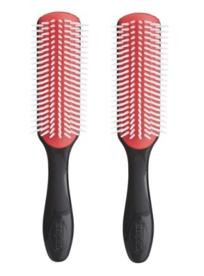 Denman D3 Medium 7-reihige Stylingbürste - Schwarz - 2er Pack