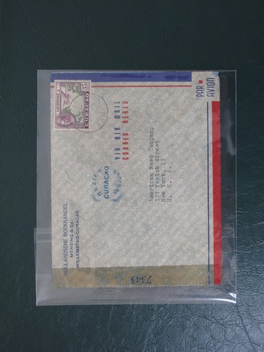 Netherlands-Dutch West Indies 1940's Censored Cover from Curacao to USA