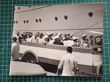 BX106 belle photo Erpé circa 1950 souvenir de croisière - transfert autobus