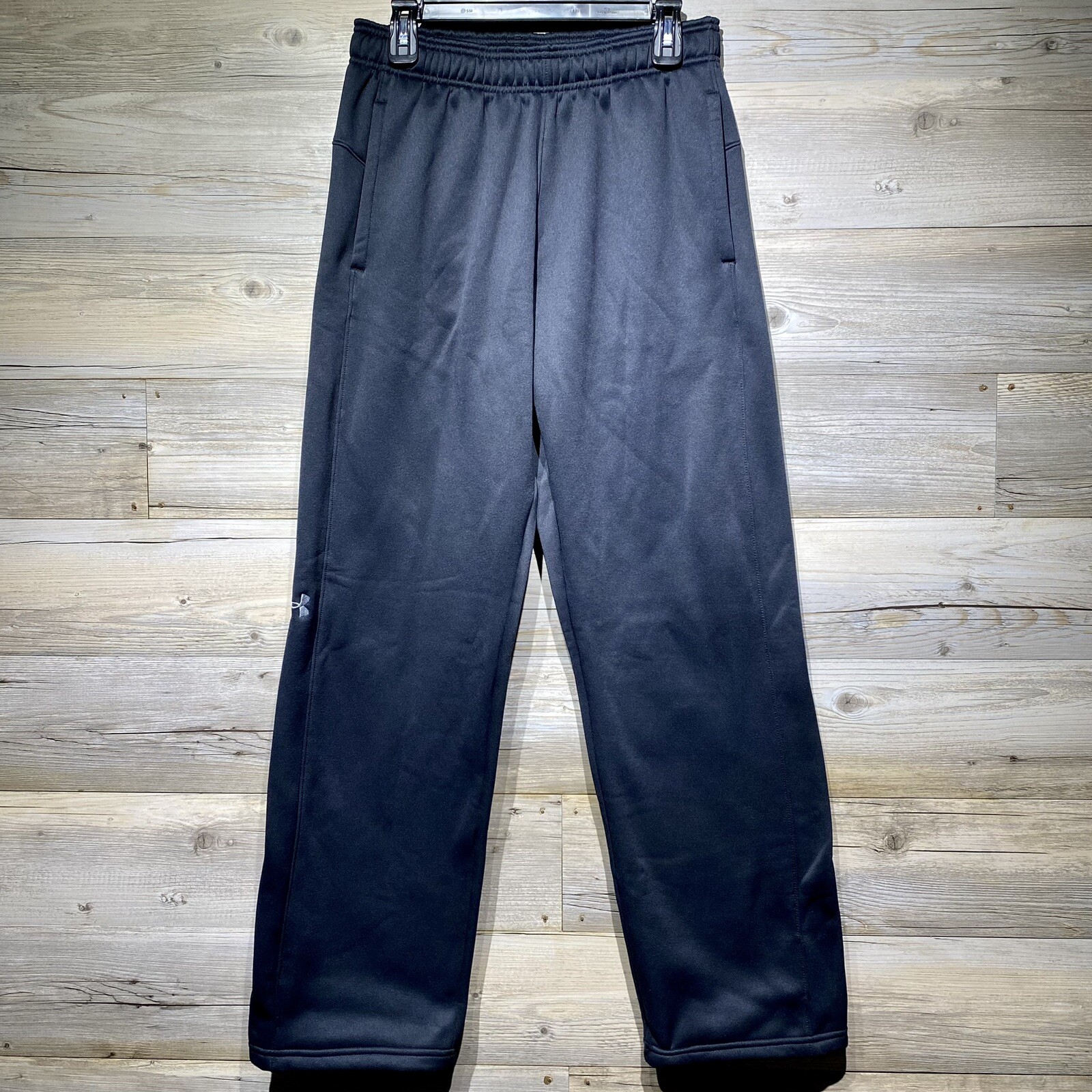 Under Armour Mens Medium Black Fleece Loose Fit Straight Leg Coldgear